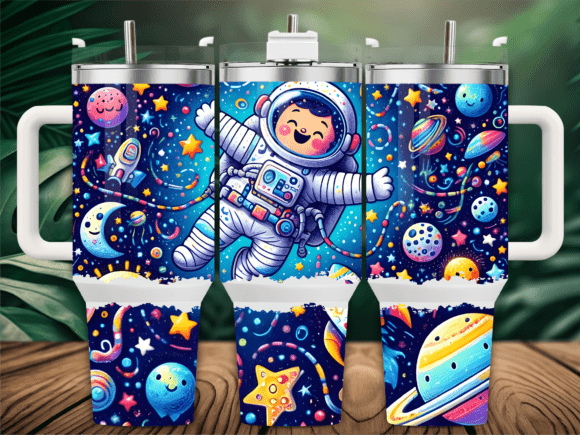 Cartoon Astronaut Space Fun Tumbler Wrap Review