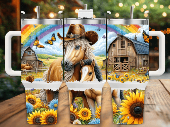 Country Horse Sunflowers 40oz Tumbler Design Review