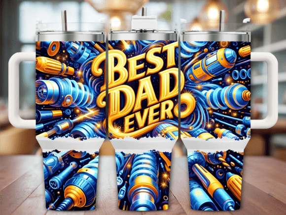 Electric Tools Best Dad 40oz Tumbler Graphics for Tumbler Wraps
