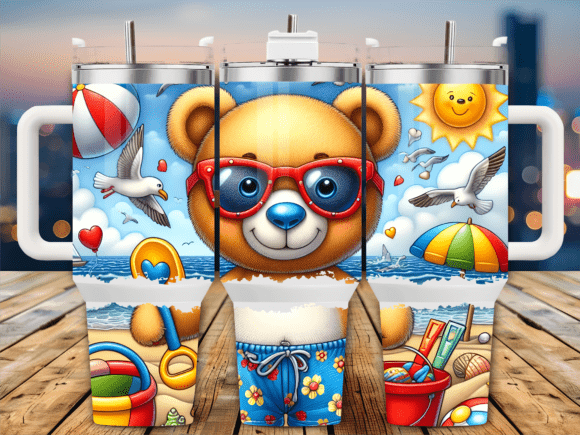 Summer Beach Bear Fun Tumbler Wrap Review